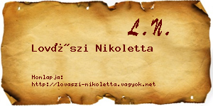 Lovászi Nikoletta névjegykártya